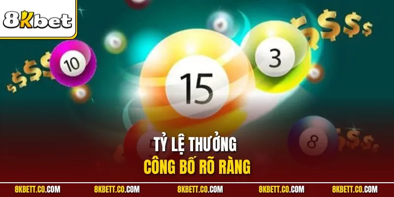 Tỷ lệ thưởng công bố rõ ràng